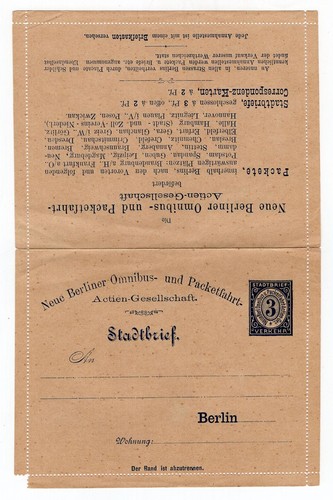 Stadtpost berlin kartenbrief - stadtpost,