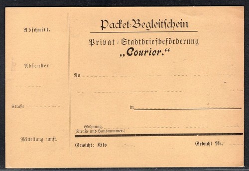 Stadtpost paketbegleitschein - stadtpost,