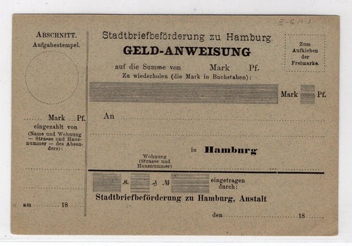 Stadtpost hamburg ga1 tadellos - hamburg,