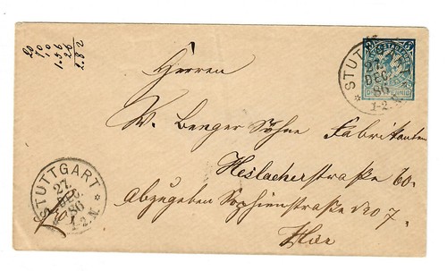 Stadtpost stuttgart 1886 - stuttgart,