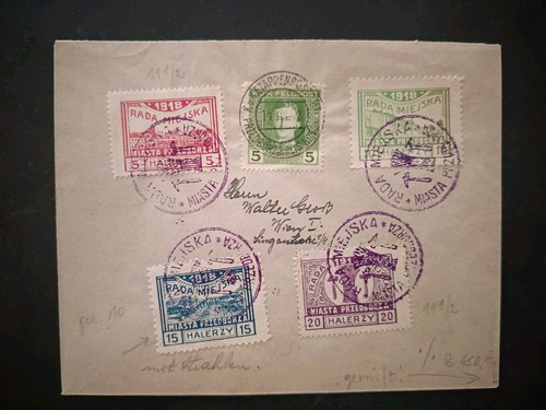 1918 polen stadtpost geprüft - geprüft,