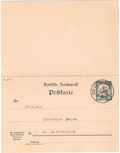 Doa postkarte p15 1902 mit - postkarte,
