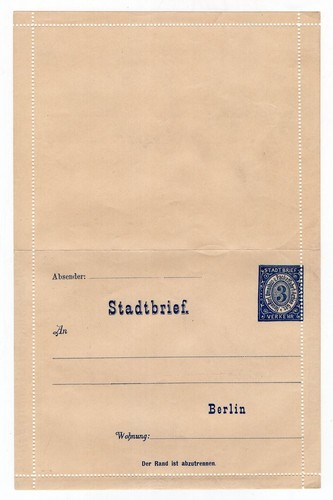 Stadtpost berlin kartenbrief - stadtpost,