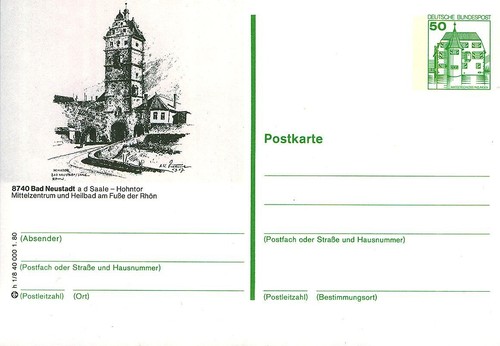 Bildpostkarte bad - , **