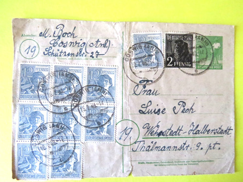 Postkarte 1948 russische