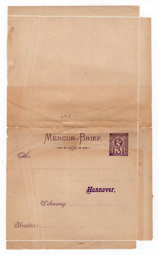 Stadtpost hannover kartenbrief - hannover,