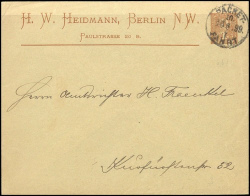 Deutsches reich stadtpost pu - reich, stadtpost,